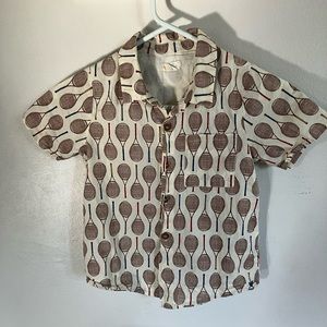 Pink Chicken Blue Rooster boys tennis button down Size 8 $30